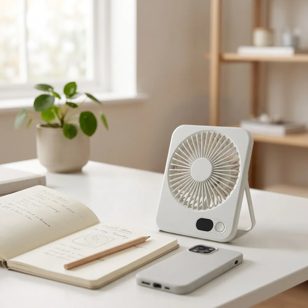 rechargeable table top fan with rotating desk stand, compact & portable, type c rechargeable table top fan with rotating desk stand, compact & portable, type c